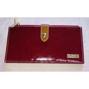 ANDOILT Womens Genuine Leather Cowhide RED Wallet RFID Blocking Bifold Design